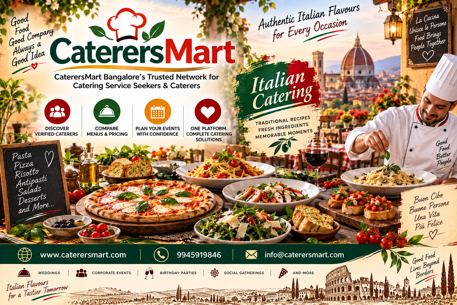 Italian Catering Services in Bangalore