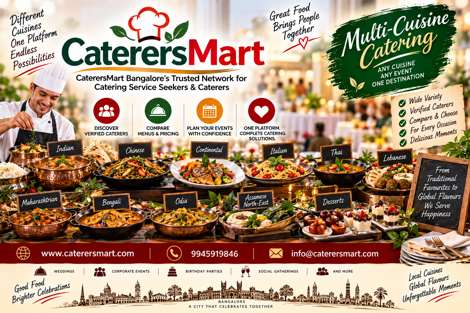 Multi-Cuisine Catering Services in Bangalore